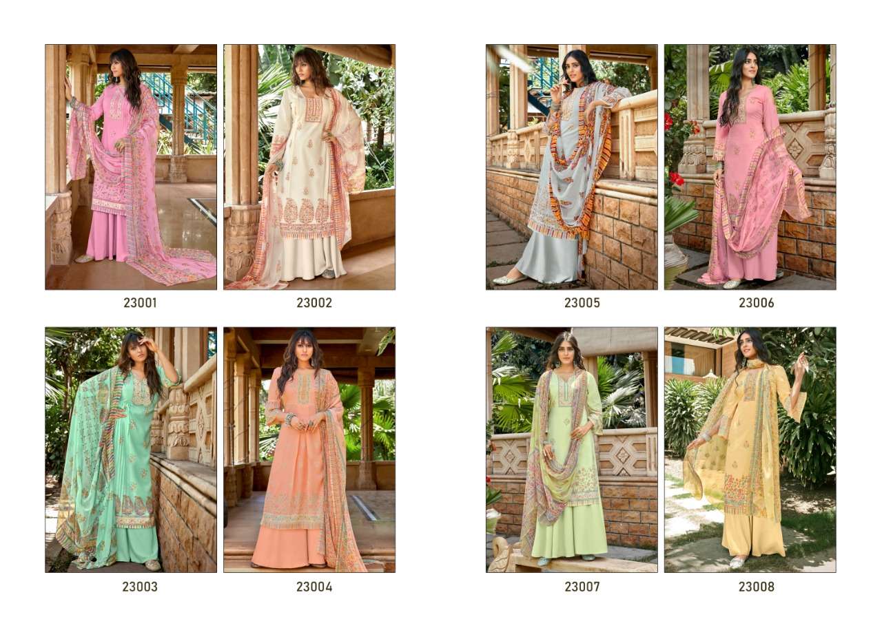 RAJKANYA BY SIDDHI SAGAR 23001 TO 23008 SERIES BEAUTIFUL SUITS COLORFUL STYLISH FANCY CASUAL WEAR & ETHNIC WEAR PURE LAWN COTTON PRINT DRESSES AT WHOLESALE PRICE