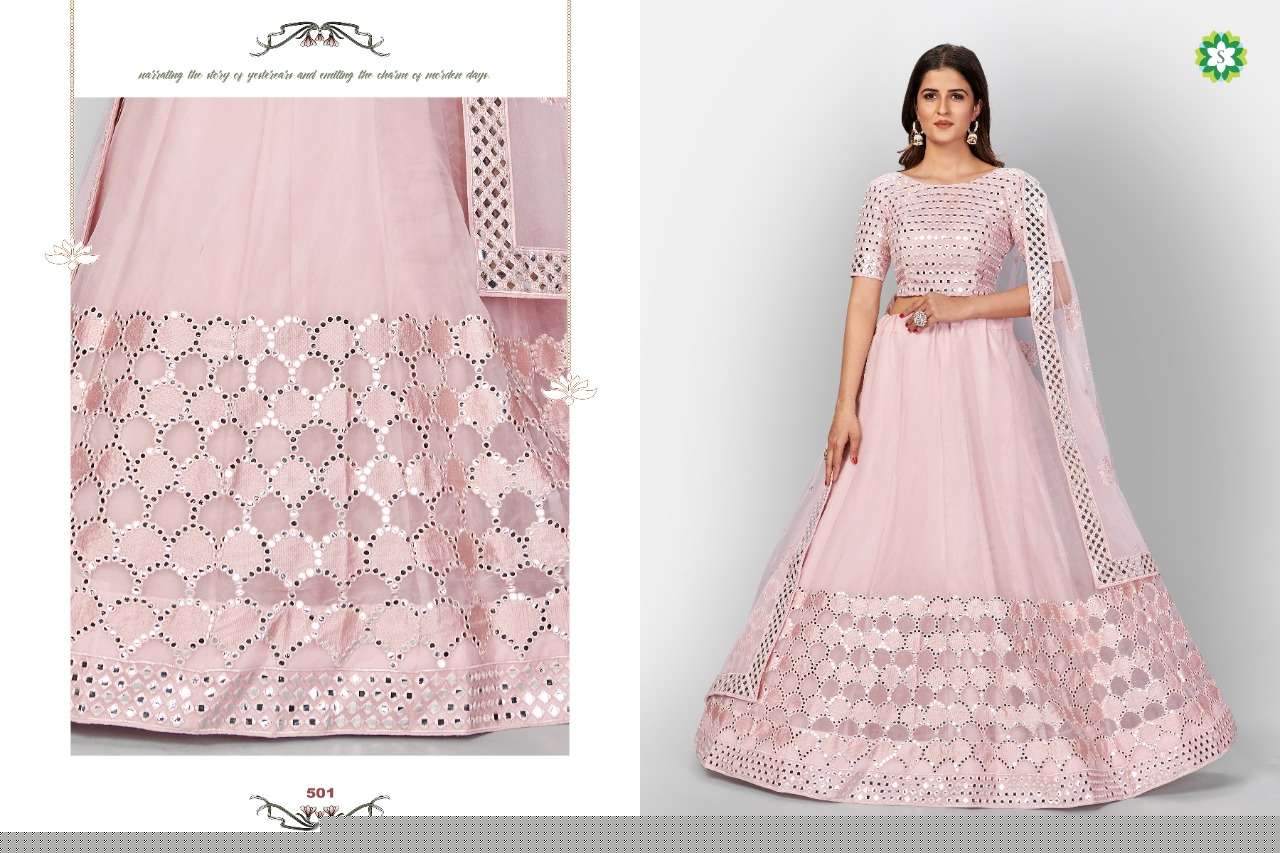 MASTANA BY SHEE STAR BEAUTIFUL COLORFUL FANCY WEDDING COLLECTION OCCASIONAL WEAR & PARTY WEAR ORGANZA LEHENGAS AT WHOLESALE PRICE