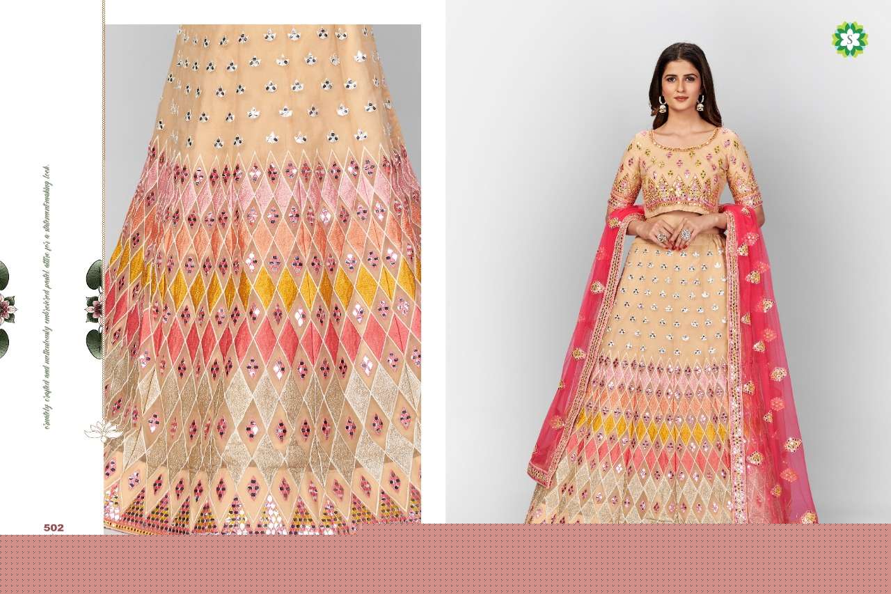 MASTANA BY SHEE STAR BEAUTIFUL COLORFUL FANCY WEDDING COLLECTION OCCASIONAL WEAR & PARTY WEAR ORGANZA LEHENGAS AT WHOLESALE PRICE