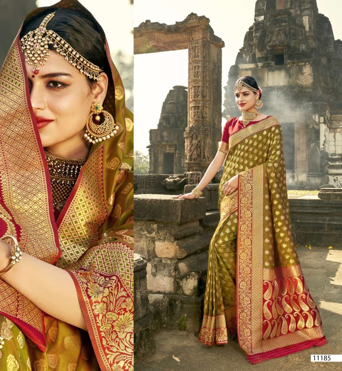SKS VOL-50 BY SHAKUNT 11181 TO 11188 SERIES INDIAN TRADITIONAL WEAR COLLECTION BEAUTIFUL STYLISH FANCY COLORFUL PARTY WEAR & OCCASIONAL WEAR SOFT SILK SAREES AT WHOLESALE PRICE