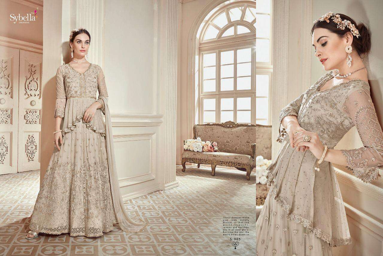 THE ROYAL SHADES NX BY SYBELLA CREATION BEAUTIFUL SUITS STYLISH FANCY COLORFUL PARTY WEAR & ETHNIC WEAR NET DRESSES AT WHOLESALE PRICE