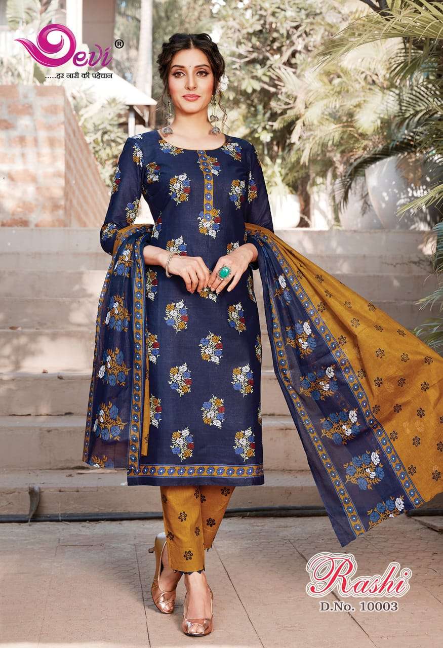 RASHI VOL-10 BY DEVI 10001 TO 10012 SERIES BEAUTIFUL SUITS COLORFUL STYLISH FANCY CASUAL WEAR & ETHNIC WEAR FANCY DRESSES AT WHOLESALE PRICE