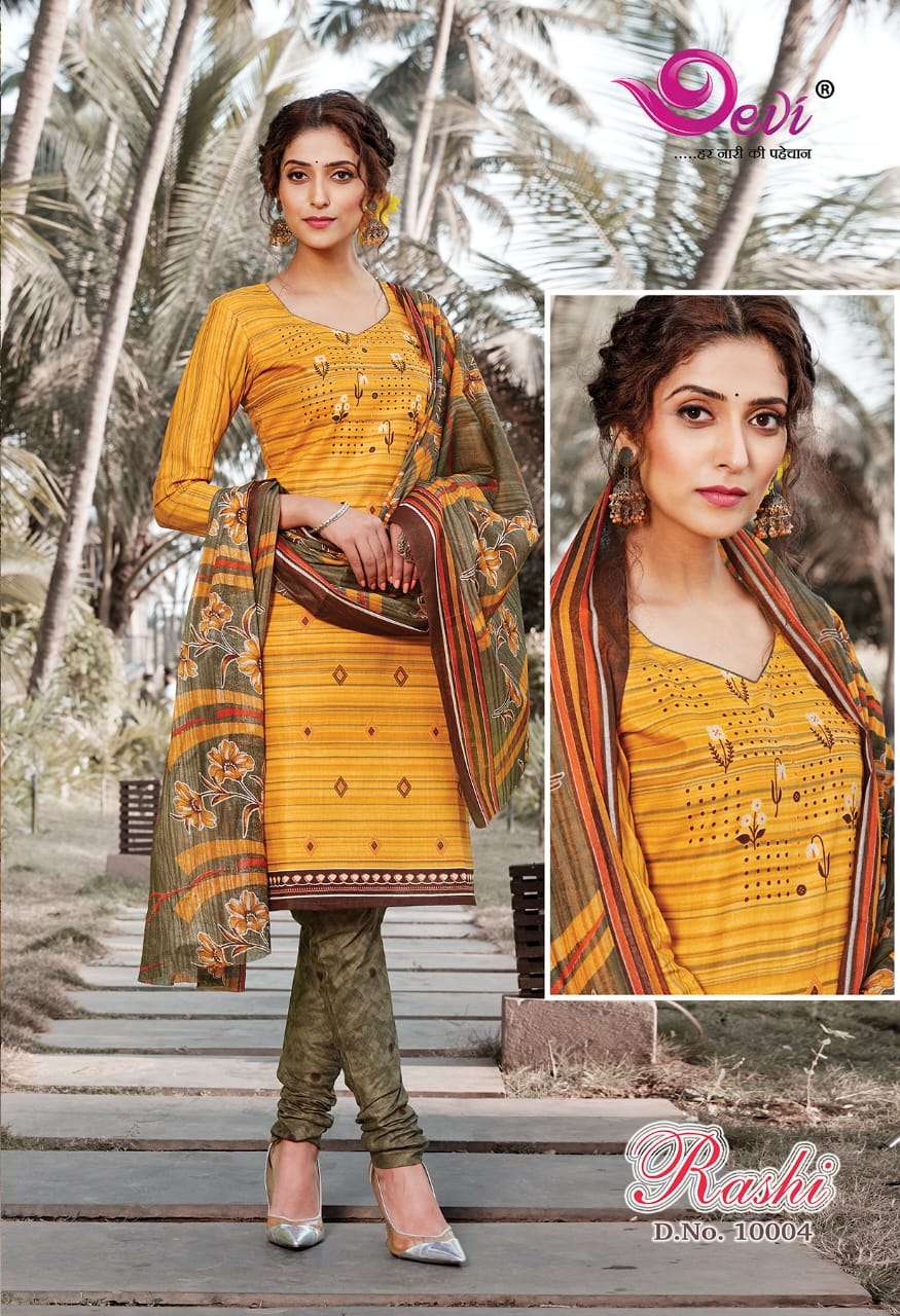 RASHI VOL-10 BY DEVI 10001 TO 10012 SERIES BEAUTIFUL SUITS COLORFUL STYLISH FANCY CASUAL WEAR & ETHNIC WEAR FANCY DRESSES AT WHOLESALE PRICE