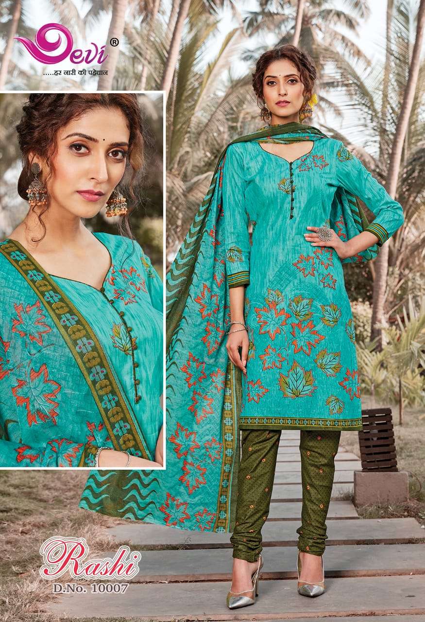 RASHI VOL-10 BY DEVI 10001 TO 10012 SERIES BEAUTIFUL SUITS COLORFUL STYLISH FANCY CASUAL WEAR & ETHNIC WEAR FANCY DRESSES AT WHOLESALE PRICE