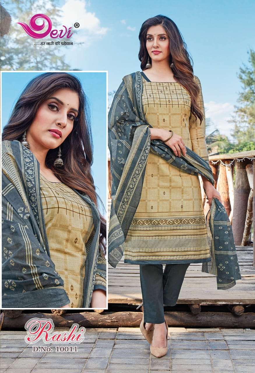 RASHI VOL-10 BY DEVI 10001 TO 10012 SERIES BEAUTIFUL SUITS COLORFUL STYLISH FANCY CASUAL WEAR & ETHNIC WEAR FANCY DRESSES AT WHOLESALE PRICE