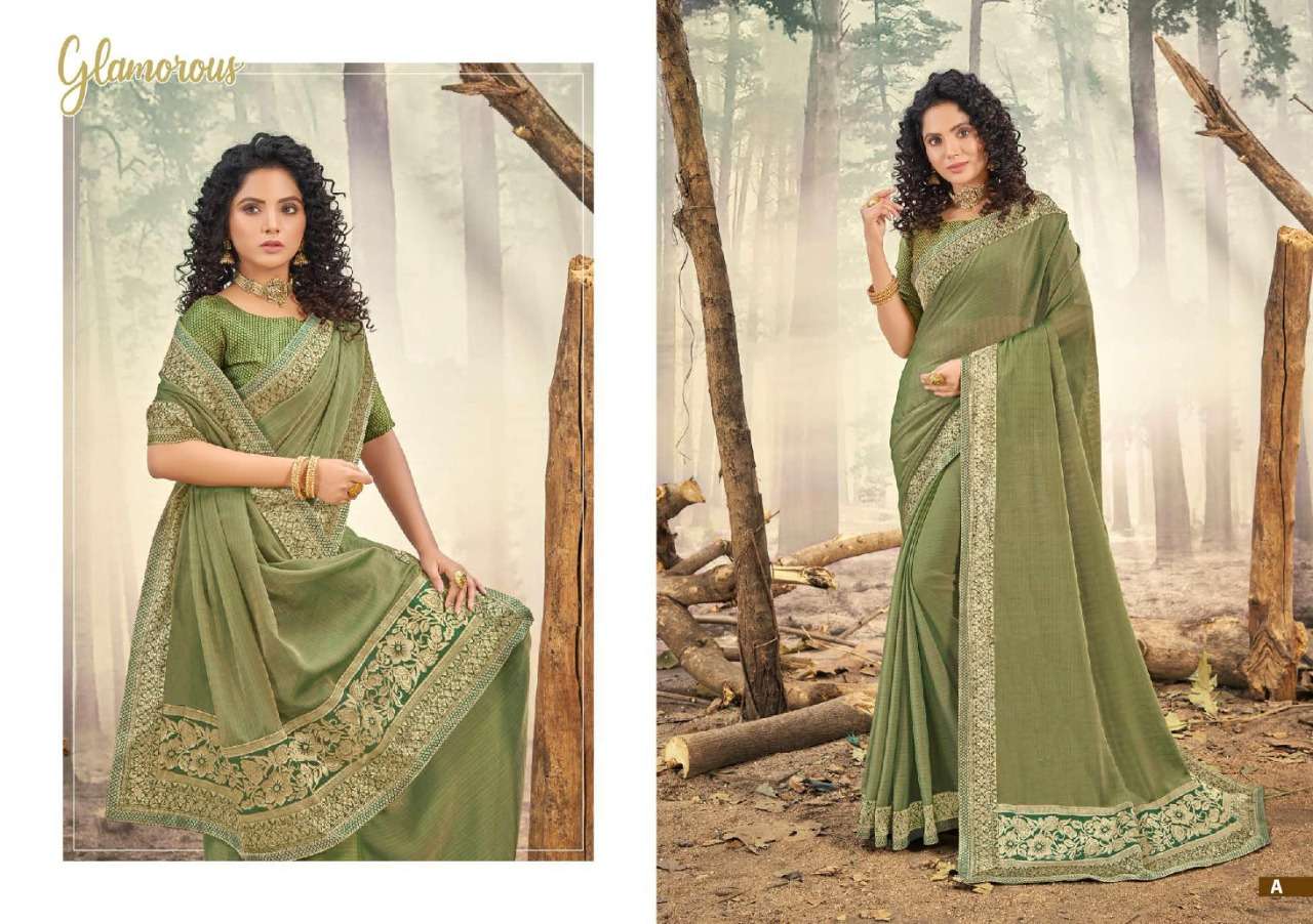BLESSING BY SHRAVYA A TO H SERIES INDIAN TRADITIONAL WEAR COLLECTION BEAUTIFUL STYLISH FANCY COLORFUL PARTY WEAR & OCCASIONAL WEAR CHIFFON SAREES AT WHOLESALE PRICE