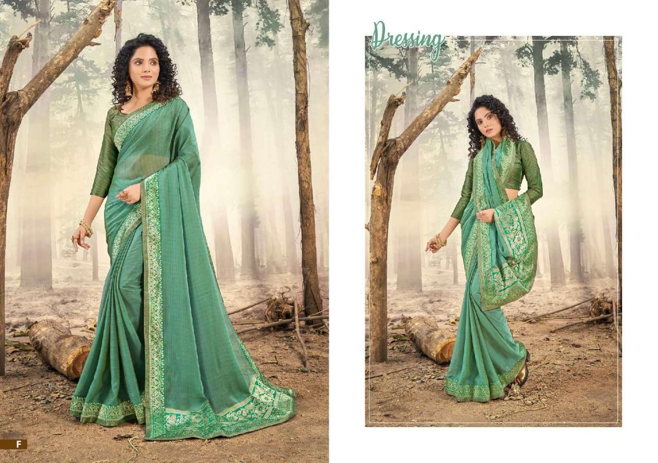 BLESSING BY SHRAVYA A TO H SERIES INDIAN TRADITIONAL WEAR COLLECTION BEAUTIFUL STYLISH FANCY COLORFUL PARTY WEAR & OCCASIONAL WEAR CHIFFON SAREES AT WHOLESALE PRICE