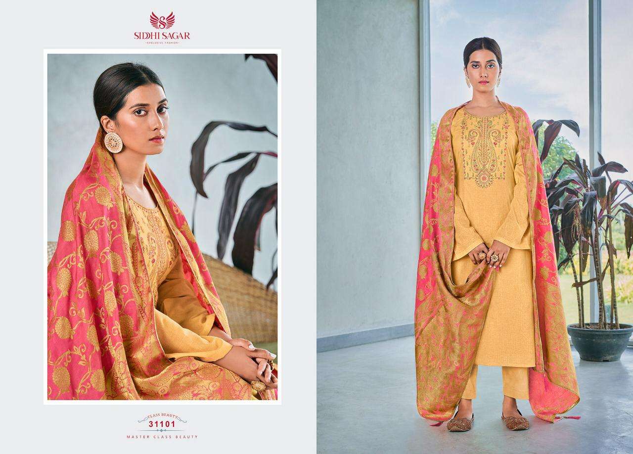 NIRMAYA BY SIDDHI SAGAR 31101 TO 31108 SERIES BEAUTIFUL SUITS COLORFUL STYLISH FANCY CASUAL WEAR & ETHNIC WEAR PURE COTTON EMBROIDERED DRESSES AT WHOLESALE PRICE