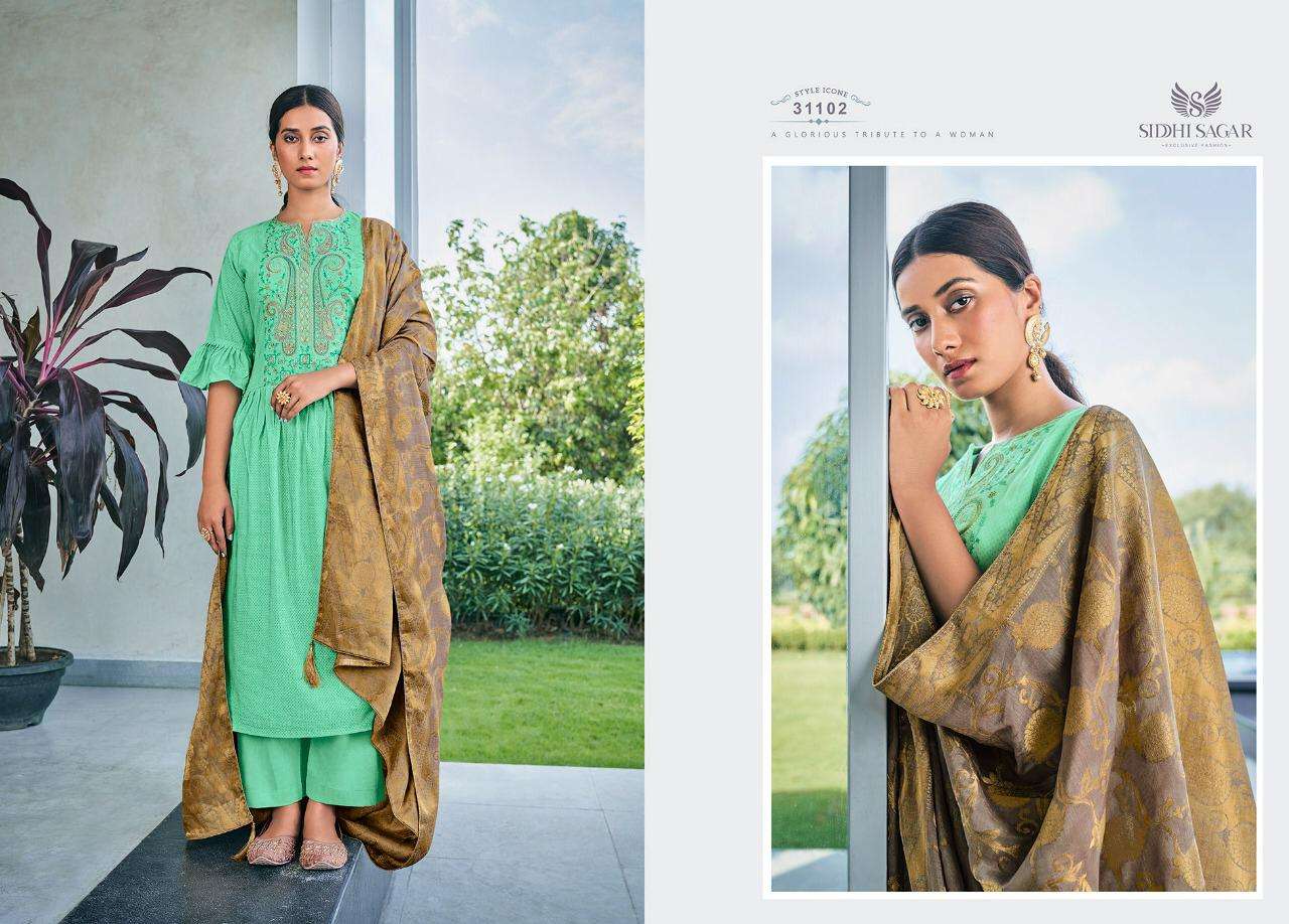 NIRMAYA BY SIDDHI SAGAR 31101 TO 31108 SERIES BEAUTIFUL SUITS COLORFUL STYLISH FANCY CASUAL WEAR & ETHNIC WEAR PURE COTTON EMBROIDERED DRESSES AT WHOLESALE PRICE