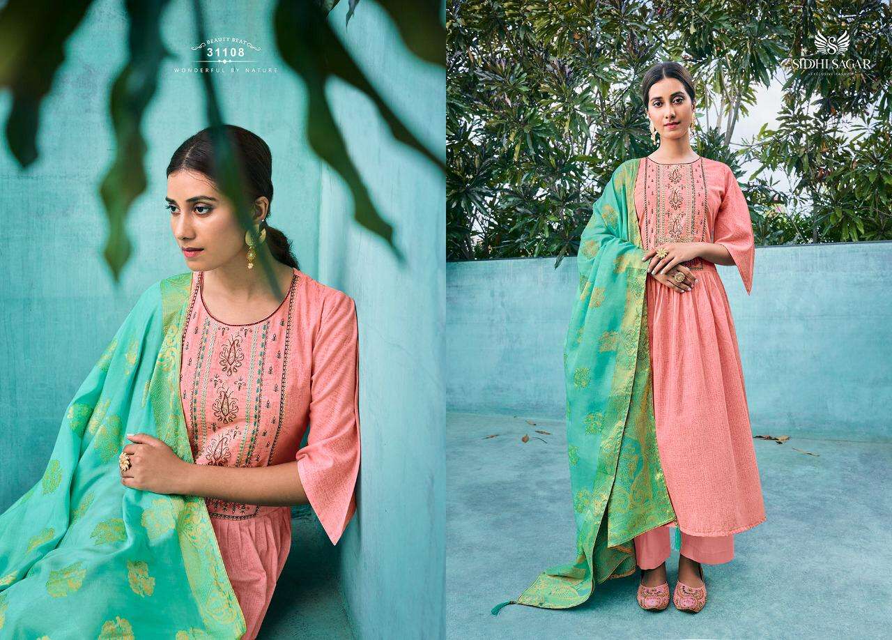NIRMAYA BY SIDDHI SAGAR 31101 TO 31108 SERIES BEAUTIFUL SUITS COLORFUL STYLISH FANCY CASUAL WEAR & ETHNIC WEAR PURE COTTON EMBROIDERED DRESSES AT WHOLESALE PRICE