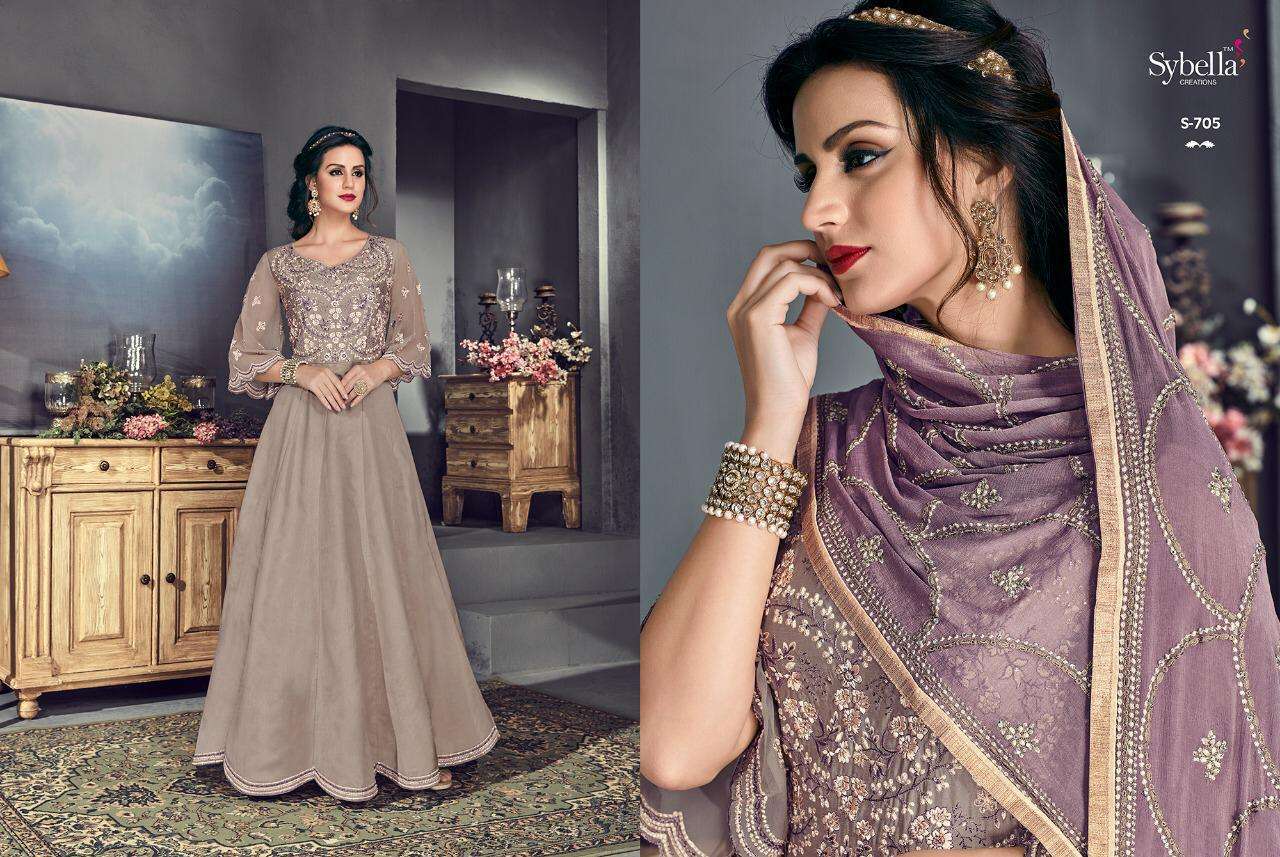 ROYAL HIGHNESS NX BY SYBELLA CREATIONS 704 TO 705 SERIES DESIGNER BEAUTIFUL WEDDING COLLECTION OCCASIONAL WEAR & PARTY WEAR HEAVY SILK EMBROIDERED DRESSES AT WHOLESALE PRICE