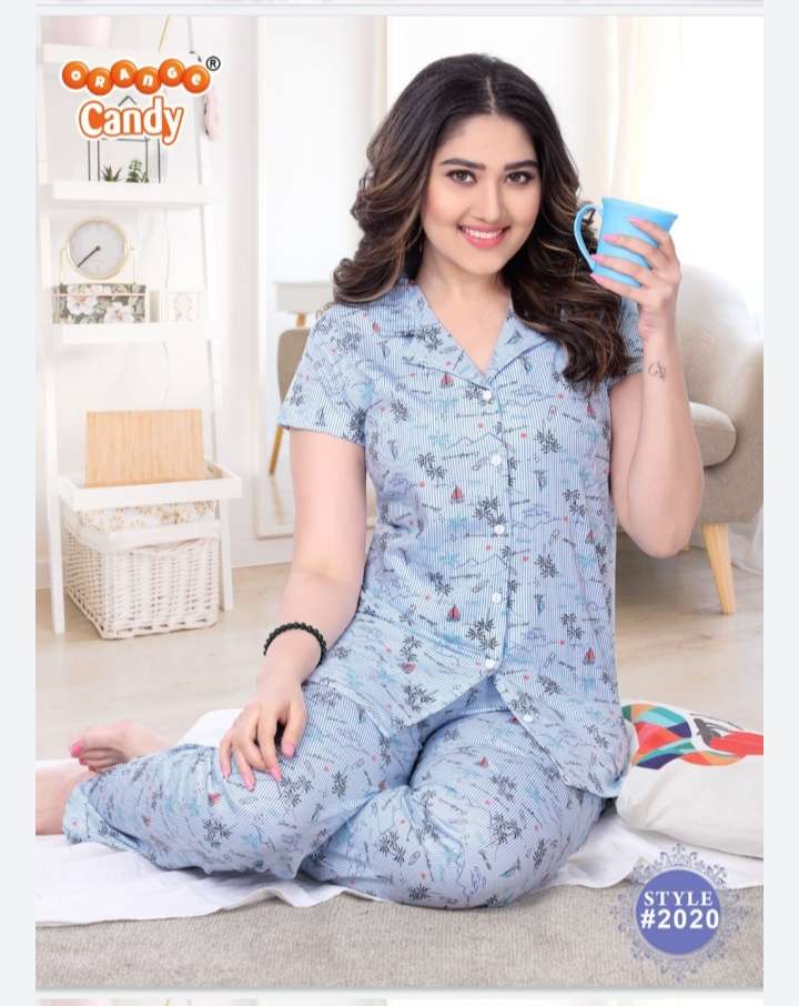 2020 BY ORANGE CANDY 2020-A TO 2020-F SERIES BEAUTIFUL STYLISH FANCY COLORFUL CASUAL WEAR & ETHNIC WEAR HOSIERY COTTON TOPS AND BOTTOM AT WHOLESALE PRICE