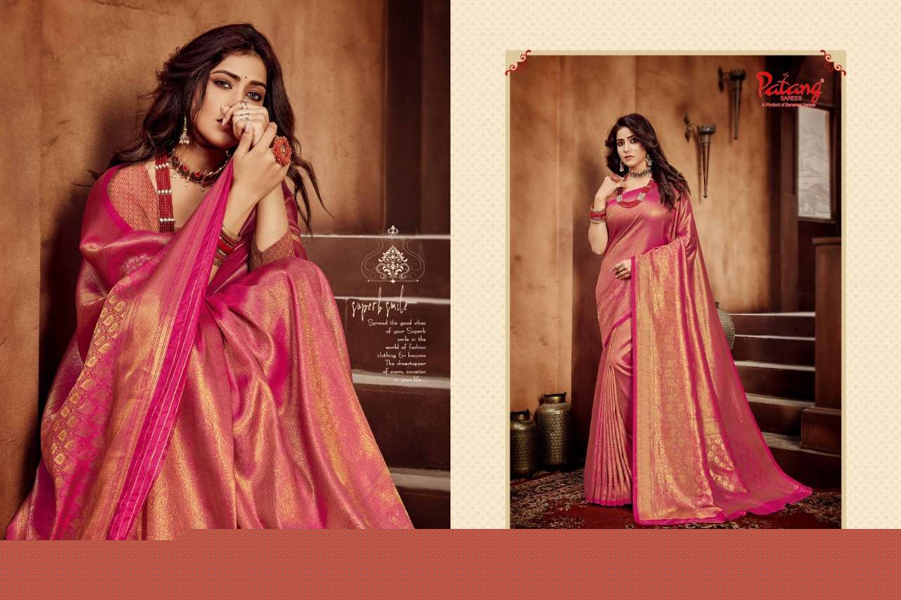 TEJASWINI BY PATANG SAREES 6061 TO 6068 SERIES INDIAN TRADITIONAL WEAR COLLECTION BEAUTIFUL STYLISH FANCY COLORFUL PARTY WEAR & OCCASIONAL WEAR SOFT SILK SAREES AT WHOLESALE PRICE