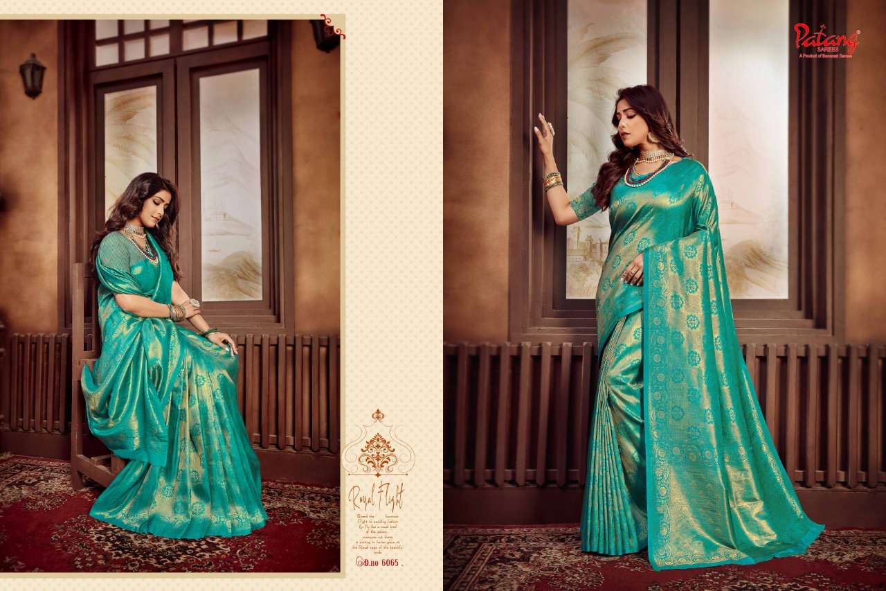 TEJASWINI BY PATANG SAREES 6061 TO 6068 SERIES INDIAN TRADITIONAL WEAR COLLECTION BEAUTIFUL STYLISH FANCY COLORFUL PARTY WEAR & OCCASIONAL WEAR SOFT SILK SAREES AT WHOLESALE PRICE