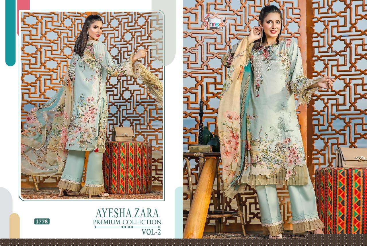 AYESHA ZARA PREMIUM COLLECTION VOL-2 BY SHREE FABS 1775 TO 1784 SERIES BEAUTIFUL ANARKALI SUITS STYLISH FANCY COLORFUL PARTY WEAR & ETHNIC WEAR PURE COTTON PRINT WITH EMBROIDERED DRESSES AT WHOLESALE PRICE