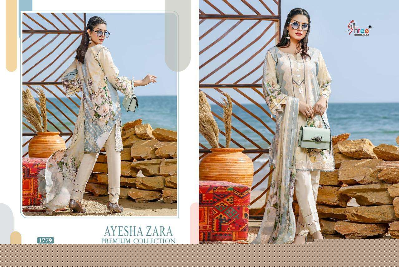AYESHA ZARA PREMIUM COLLECTION VOL-2 BY SHREE FABS 1775 TO 1784 SERIES BEAUTIFUL ANARKALI SUITS STYLISH FANCY COLORFUL PARTY WEAR & ETHNIC WEAR PURE COTTON PRINT WITH EMBROIDERED DRESSES AT WHOLESALE PRICE