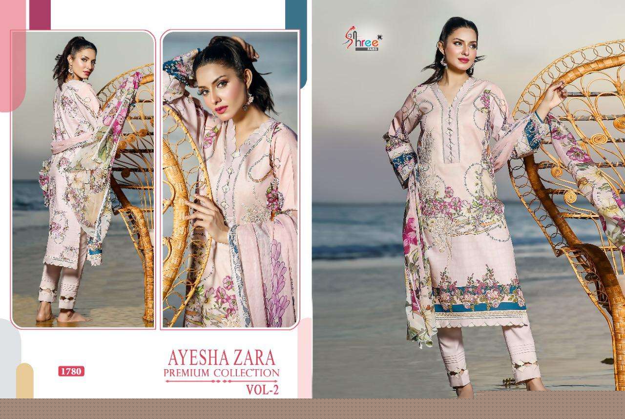 AYESHA ZARA PREMIUM COLLECTION VOL-2 BY SHREE FABS 1775 TO 1784 SERIES BEAUTIFUL ANARKALI SUITS STYLISH FANCY COLORFUL PARTY WEAR & ETHNIC WEAR PURE COTTON PRINT WITH EMBROIDERED DRESSES AT WHOLESALE PRICE