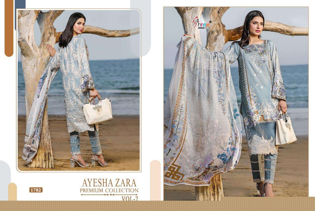 AYESHA ZARA PREMIUM COLLECTION VOL-2 BY SHREE FABS 1775 TO 1784 SERIES BEAUTIFUL ANARKALI SUITS STYLISH FANCY COLORFUL PARTY WEAR & ETHNIC WEAR PURE COTTON PRINT WITH EMBROIDERED DRESSES AT WHOLESALE PRICE