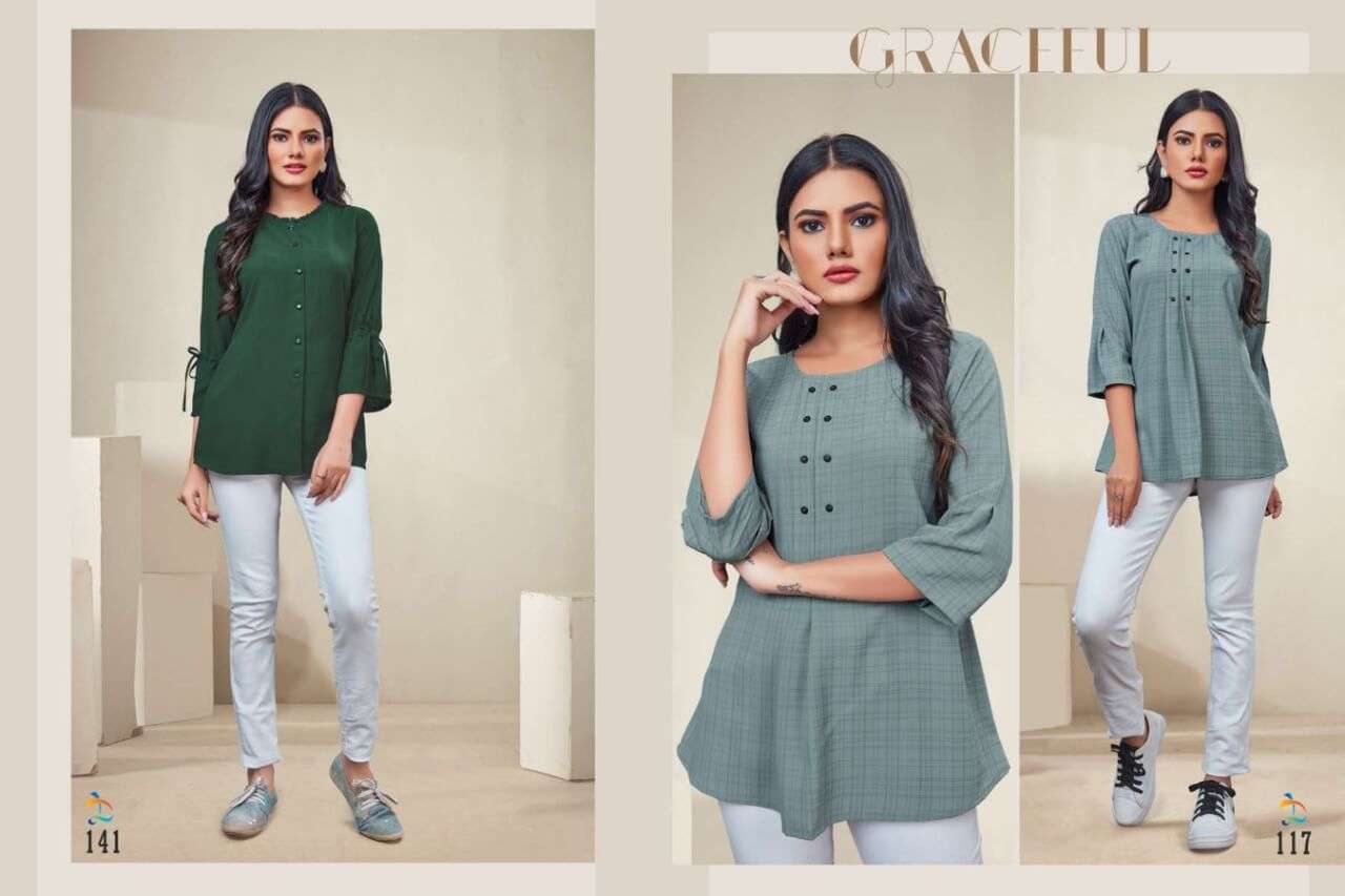 ALICE BY DOVI FASHION DESIGNER STYLISH FANCY COLORFUL BEAUTIFUL PARTY WEAR & ETHNIC WEAR COLLECTION IMPORTED TOPS AT WHOLESALE PRICE