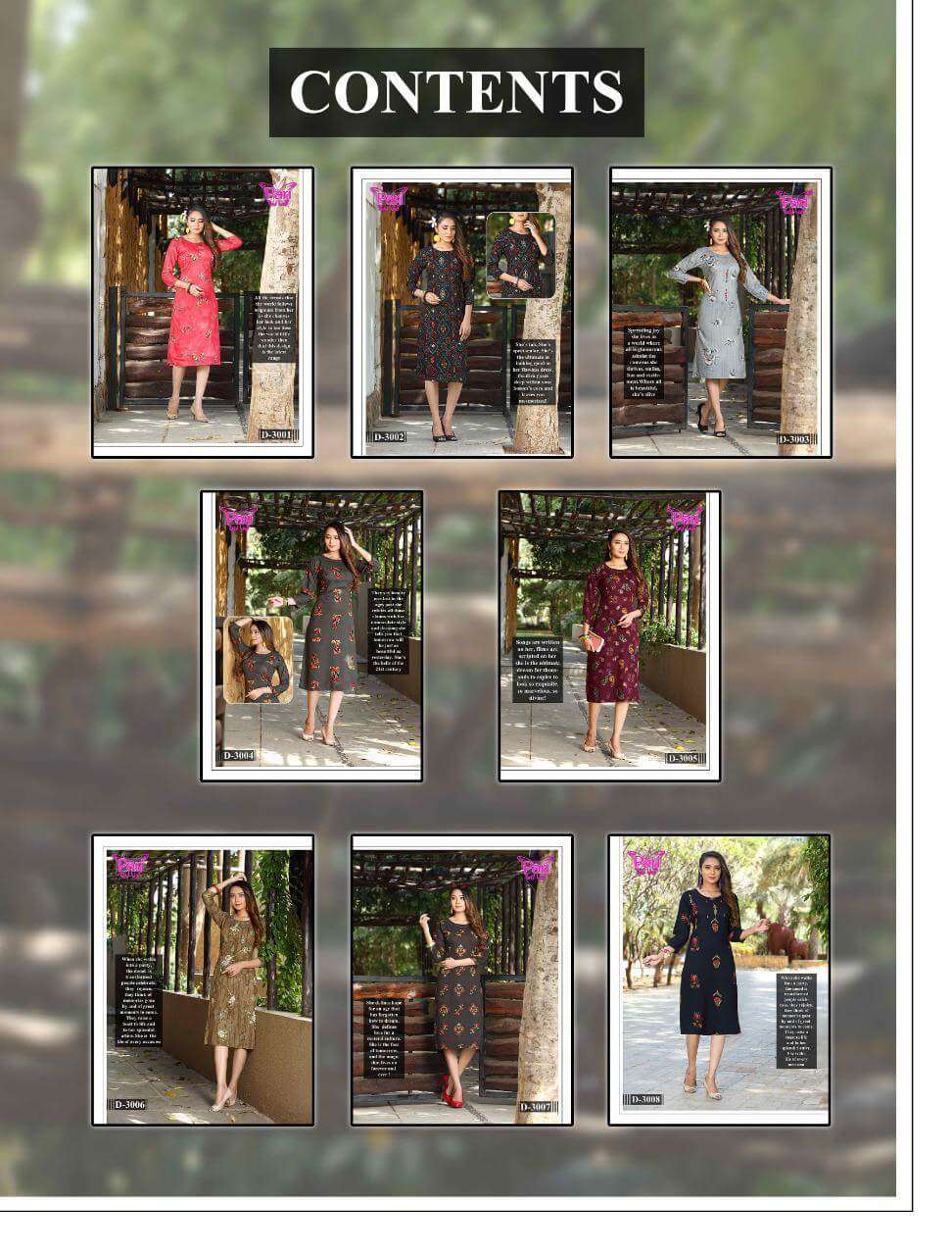 NYSAA VOL-3 BY PARI 3001 TO 3008 SERIES DESIGNER STYLISH FANCY COLORFUL BEAUTIFUL PARTY WEAR & ETHNIC WEAR COLLECTION RAYON FOIL PRINT KURTIS AT WHOLESALE PRICE