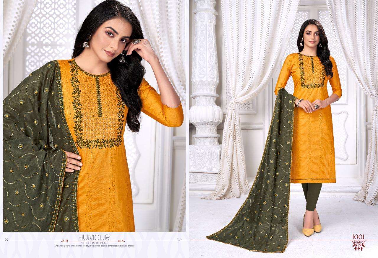 NAZRIN BY RR FASHION 1001 TO 1008 SERIES BEAUTIFUL SUITS COLORFUL STYLISH FANCY CASUAL WEAR & ETHNIC WEAR FANCY EMBROIDERED DRESSES AT WHOLESALE PRICE