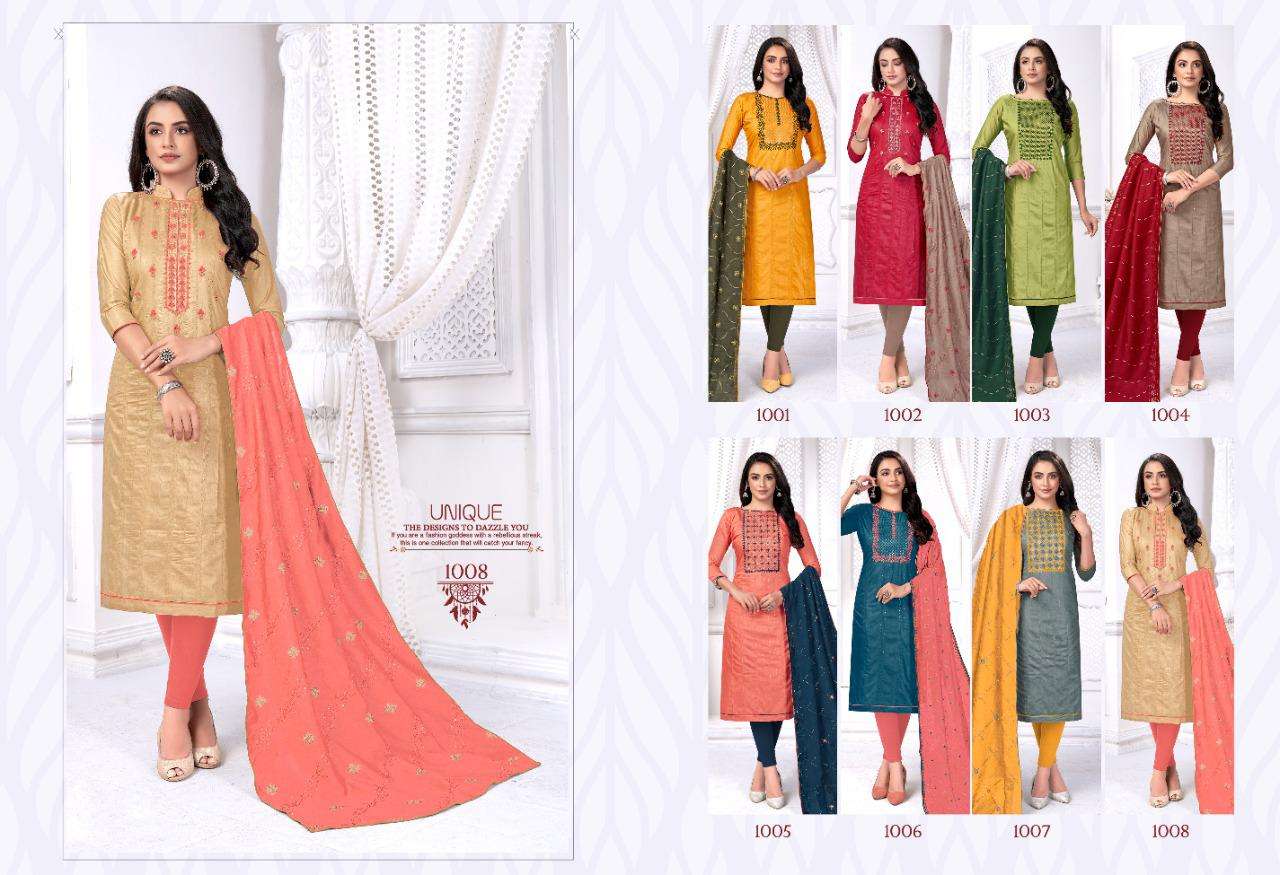 NAZRIN BY RR FASHION 1001 TO 1008 SERIES BEAUTIFUL SUITS COLORFUL STYLISH FANCY CASUAL WEAR & ETHNIC WEAR FANCY EMBROIDERED DRESSES AT WHOLESALE PRICE