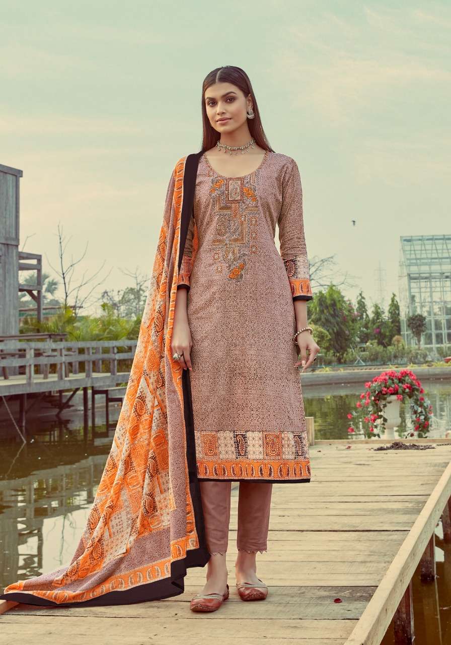 ABEERA VOL-4 BY VASTU TEX 10001 TO 10010 SERIES BEAUTIFUL SUITS COLORFUL STYLISH FANCY CASUAL WEAR & ETHNIC WEAR LAWN COTTON PRINT WITH WORK DRESSES AT WHOLESALE PRICE