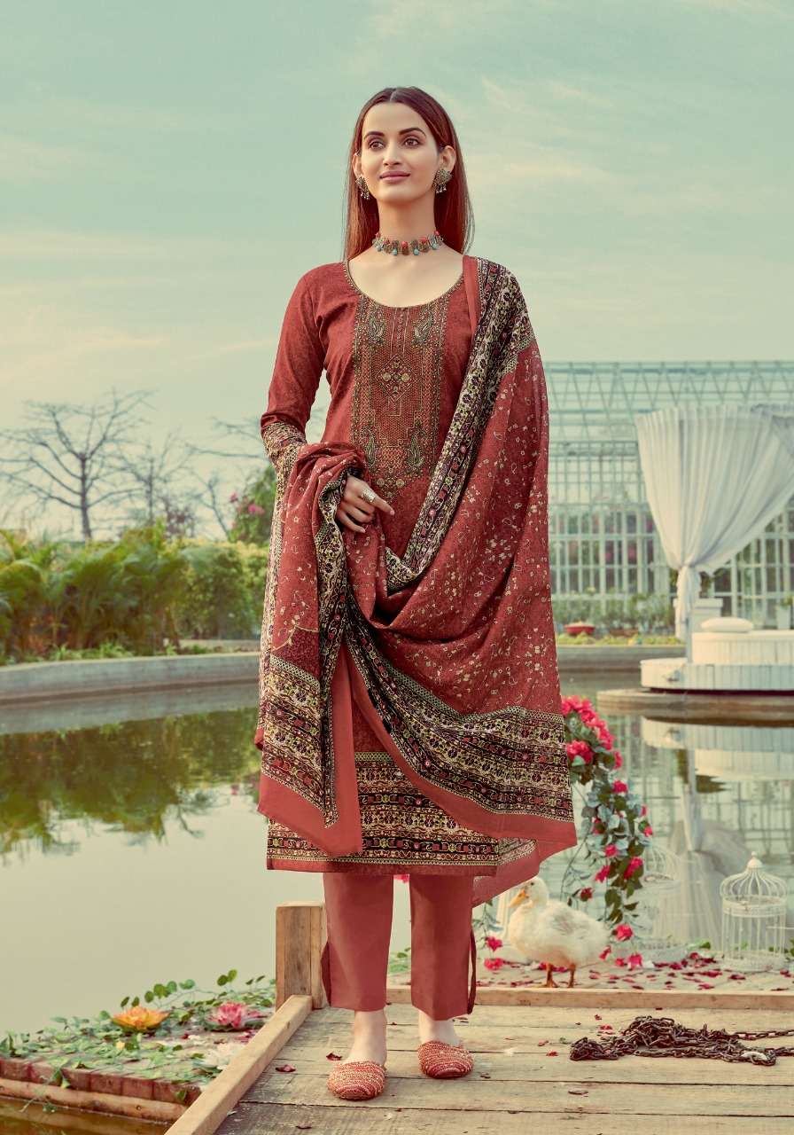 ABEERA VOL-4 BY VASTU TEX 10001 TO 10010 SERIES BEAUTIFUL SUITS COLORFUL STYLISH FANCY CASUAL WEAR & ETHNIC WEAR LAWN COTTON PRINT WITH WORK DRESSES AT WHOLESALE PRICE