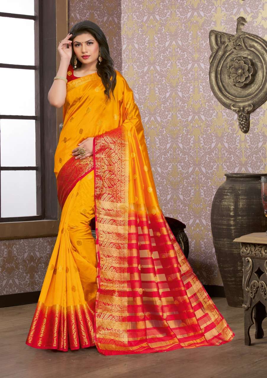 SAANVI SILK BY SANGAM PRINTS 1001 TO 1006 SERIES INDIAN TRADITIONAL WEAR COLLECTION BEAUTIFUL STYLISH FANCY COLORFUL PARTY WEAR & OCCASIONAL WEAR SILK SAREES AT WHOLESALE PRICE
