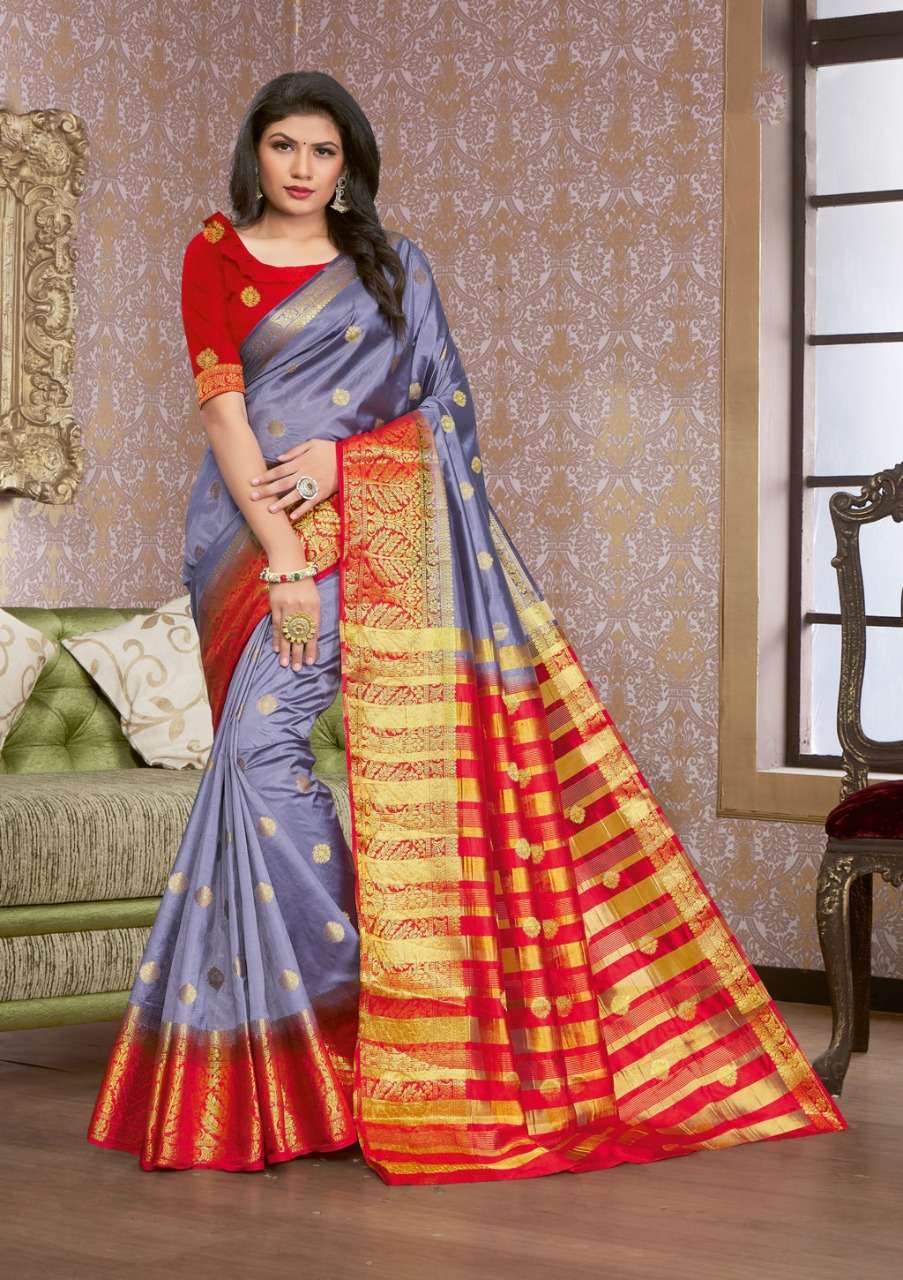 SAANVI SILK BY SANGAM PRINTS 1001 TO 1006 SERIES INDIAN TRADITIONAL WEAR COLLECTION BEAUTIFUL STYLISH FANCY COLORFUL PARTY WEAR & OCCASIONAL WEAR SILK SAREES AT WHOLESALE PRICE