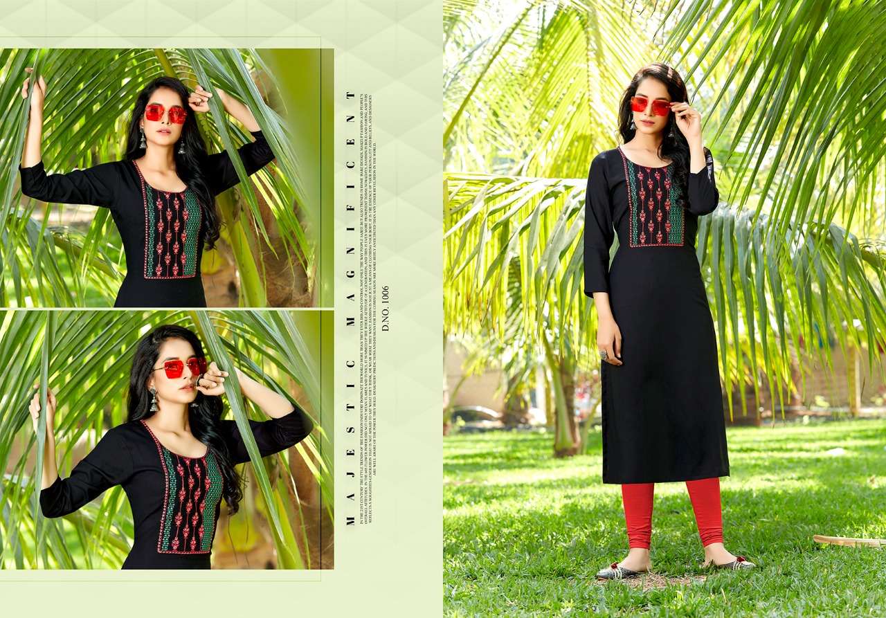 AALIYA VOL-2 BY JINESH NX 1001 TO 1008 SERIES DESIGNER STYLISH FANCY COLORFUL BEAUTIFUL PARTY WEAR & ETHNIC WEAR COLLECTION RAYON HANDWORK KURTIS AT WHOLESALE PRICE