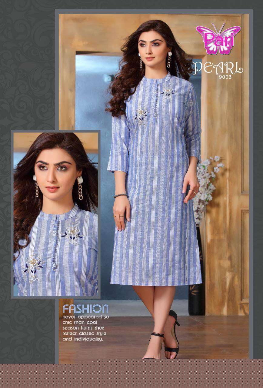 PEARL VOL-9 BY PARI 9001 TO 9008 SERIES DESIGNER STYLISH FANCY COLORFUL BEAUTIFUL PARTY WEAR & ETHNIC WEAR COLLECTION HEAVY RAYON KURTIS AT WHOLESALE PRICE