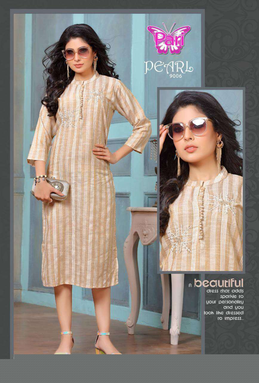 PEARL VOL-9 BY PARI 9001 TO 9008 SERIES DESIGNER STYLISH FANCY COLORFUL BEAUTIFUL PARTY WEAR & ETHNIC WEAR COLLECTION HEAVY RAYON KURTIS AT WHOLESALE PRICE