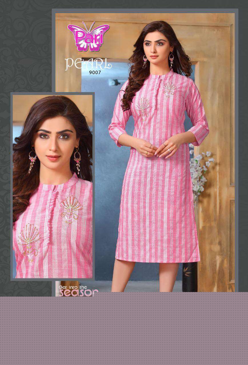 PEARL VOL-9 BY PARI 9001 TO 9008 SERIES DESIGNER STYLISH FANCY COLORFUL BEAUTIFUL PARTY WEAR & ETHNIC WEAR COLLECTION HEAVY RAYON KURTIS AT WHOLESALE PRICE