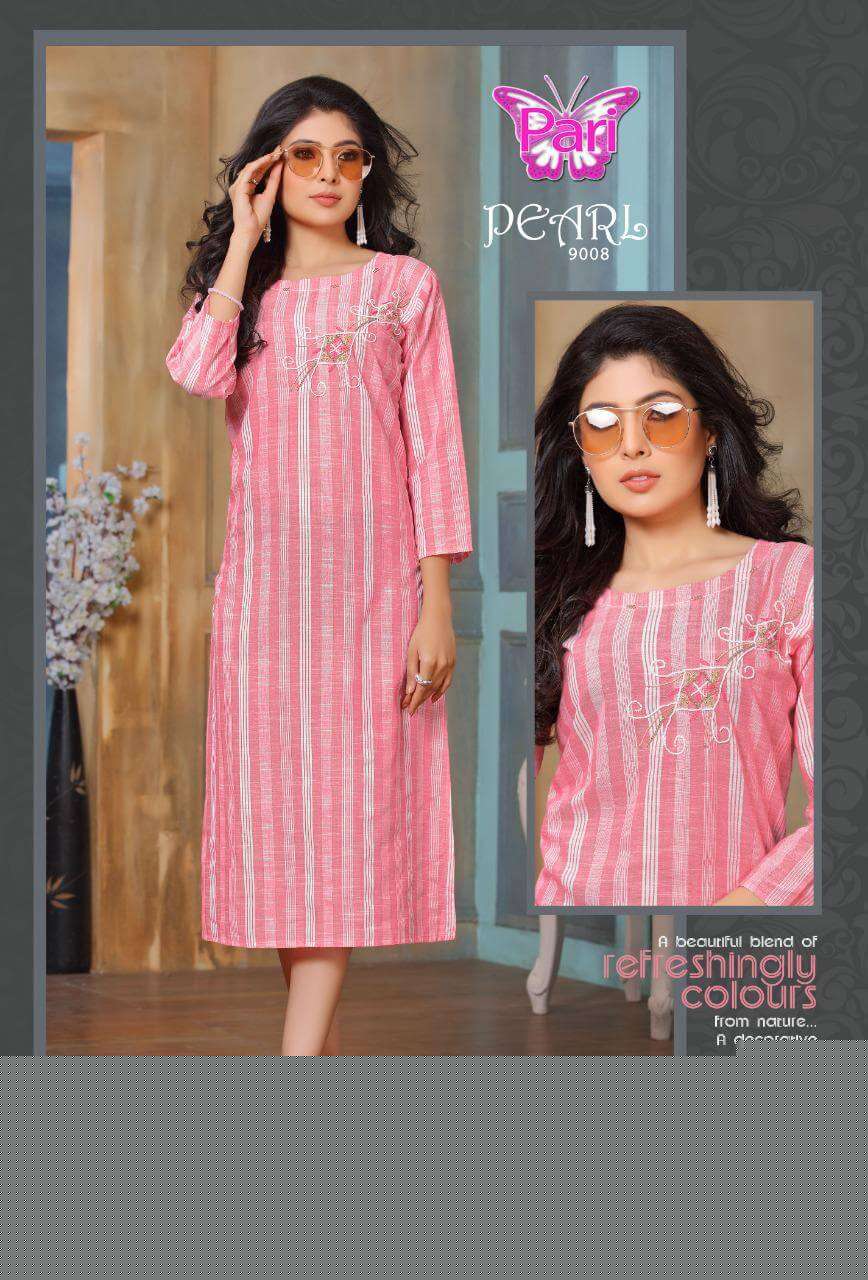 PEARL VOL-9 BY PARI 9001 TO 9008 SERIES DESIGNER STYLISH FANCY COLORFUL BEAUTIFUL PARTY WEAR & ETHNIC WEAR COLLECTION HEAVY RAYON KURTIS AT WHOLESALE PRICE