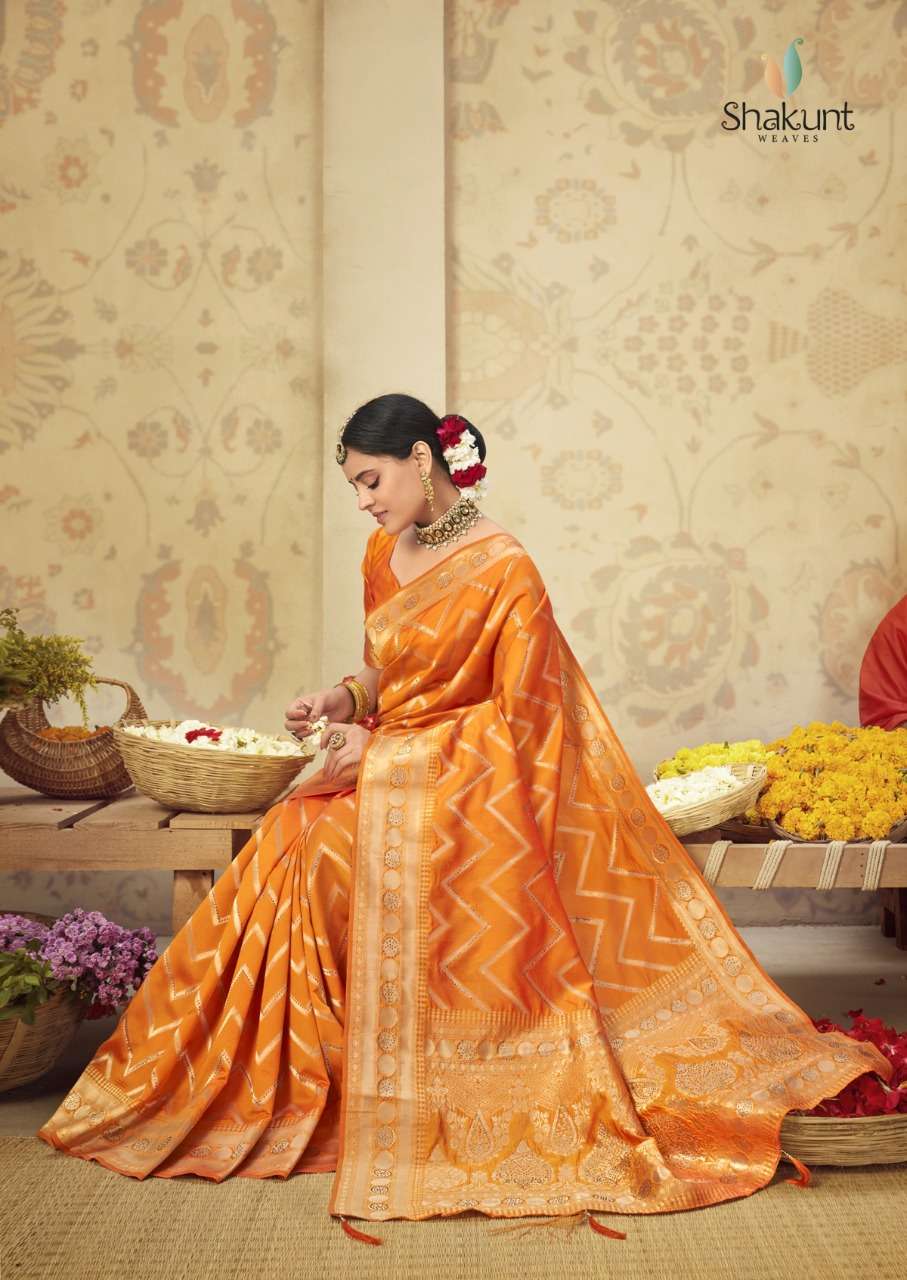 SKS VOL-51 BY SHAKUNT 29411 TO 29418 SERIES INDIAN TRADITIONAL WEAR COLLECTION BEAUTIFUL STYLISH FANCY COLORFUL PARTY WEAR & OCCASIONAL WEAR SOFT SILK SAREES AT WHOLESALE PRICE