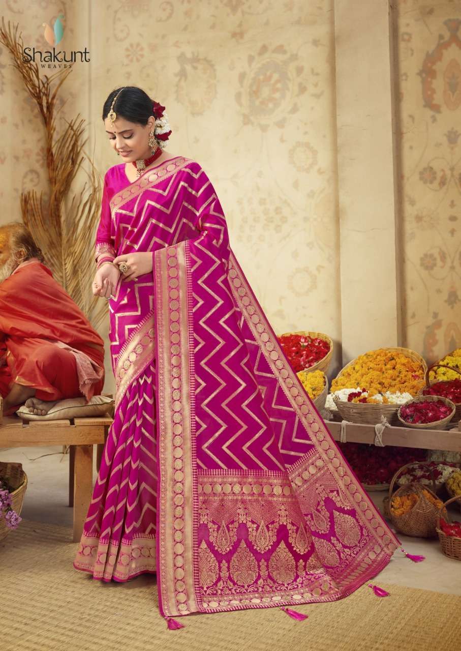 SKS VOL-51 BY SHAKUNT 29411 TO 29418 SERIES INDIAN TRADITIONAL WEAR COLLECTION BEAUTIFUL STYLISH FANCY COLORFUL PARTY WEAR & OCCASIONAL WEAR SOFT SILK SAREES AT WHOLESALE PRICE