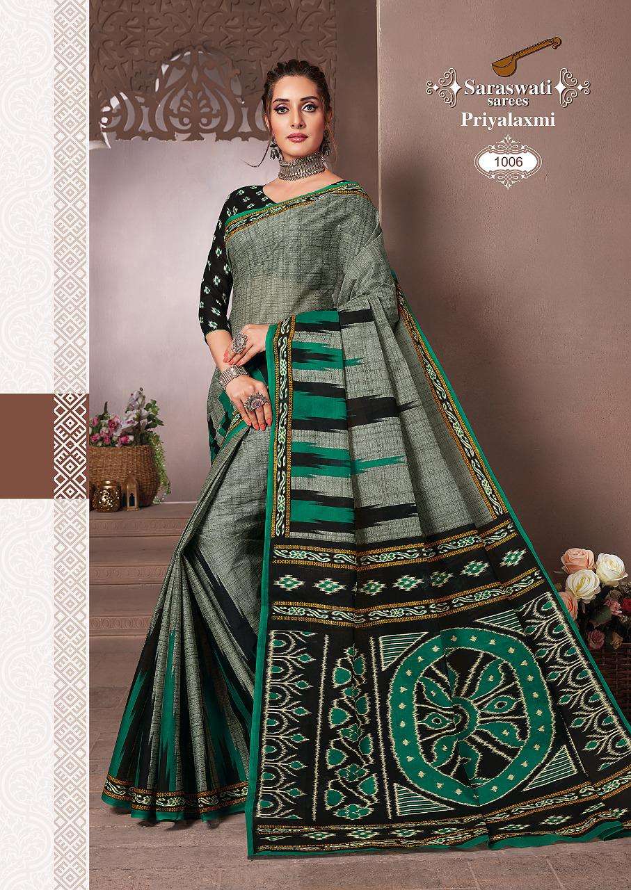 PRIYALAXMI VOL-1 BY SARASWATI SAREES 1001 TO 1030 SERIES INDIAN TRADITIONAL WEAR COLLECTION BEAUTIFUL STYLISH FANCY COLORFUL PARTY WEAR & OCCASIONAL WEAR PURE MAL MAL SAREES AT WHOLESALE PRICE