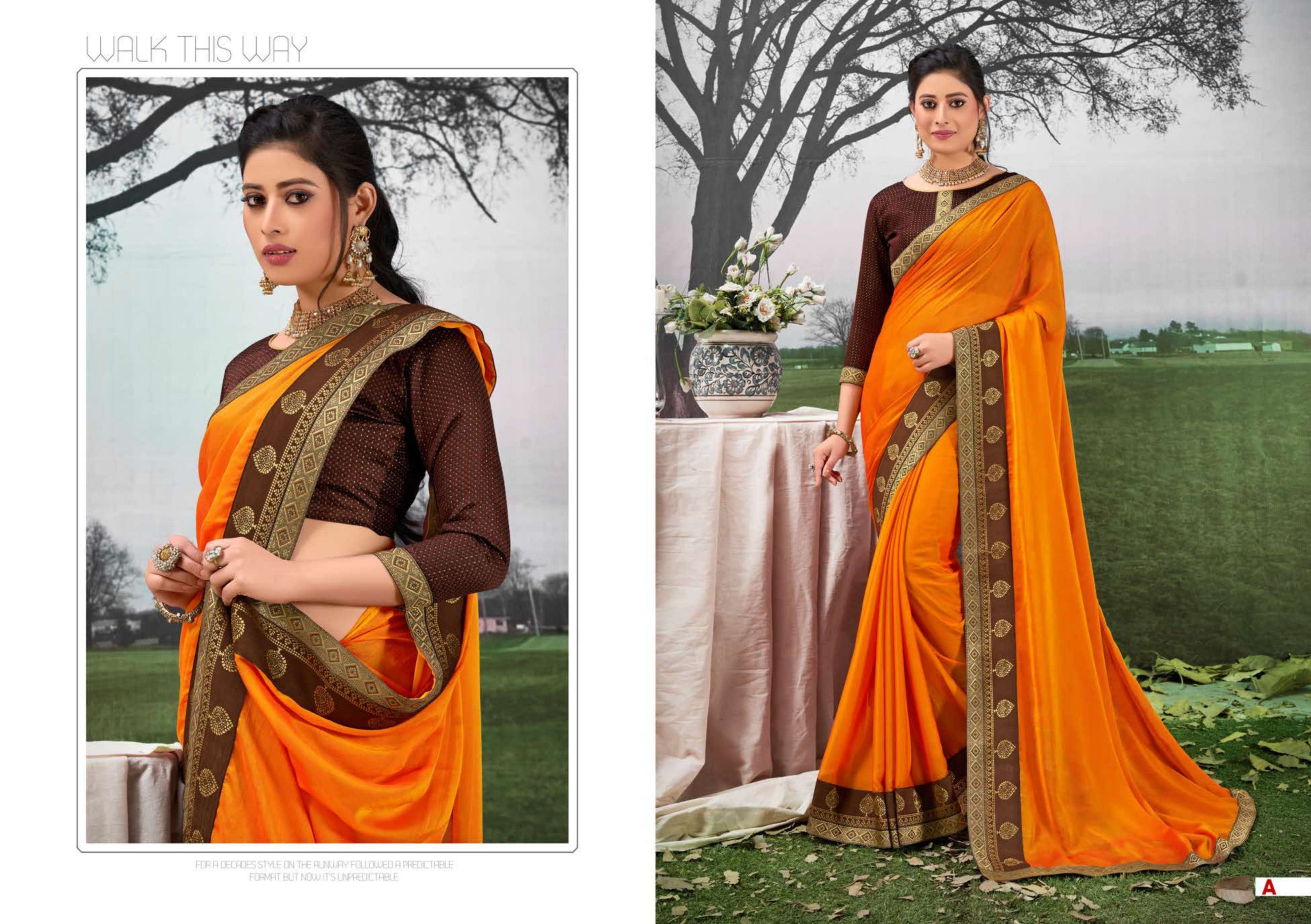 NAYANTARA BY SHRAVYA A TO H SERIES INDIAN TRADITIONAL WEAR COLLECTION BEAUTIFUL STYLISH FANCY COLORFUL PARTY WEAR & OCCASIONAL WEAR CHIFFON SILK SAREES AT WHOLESALE PRICE