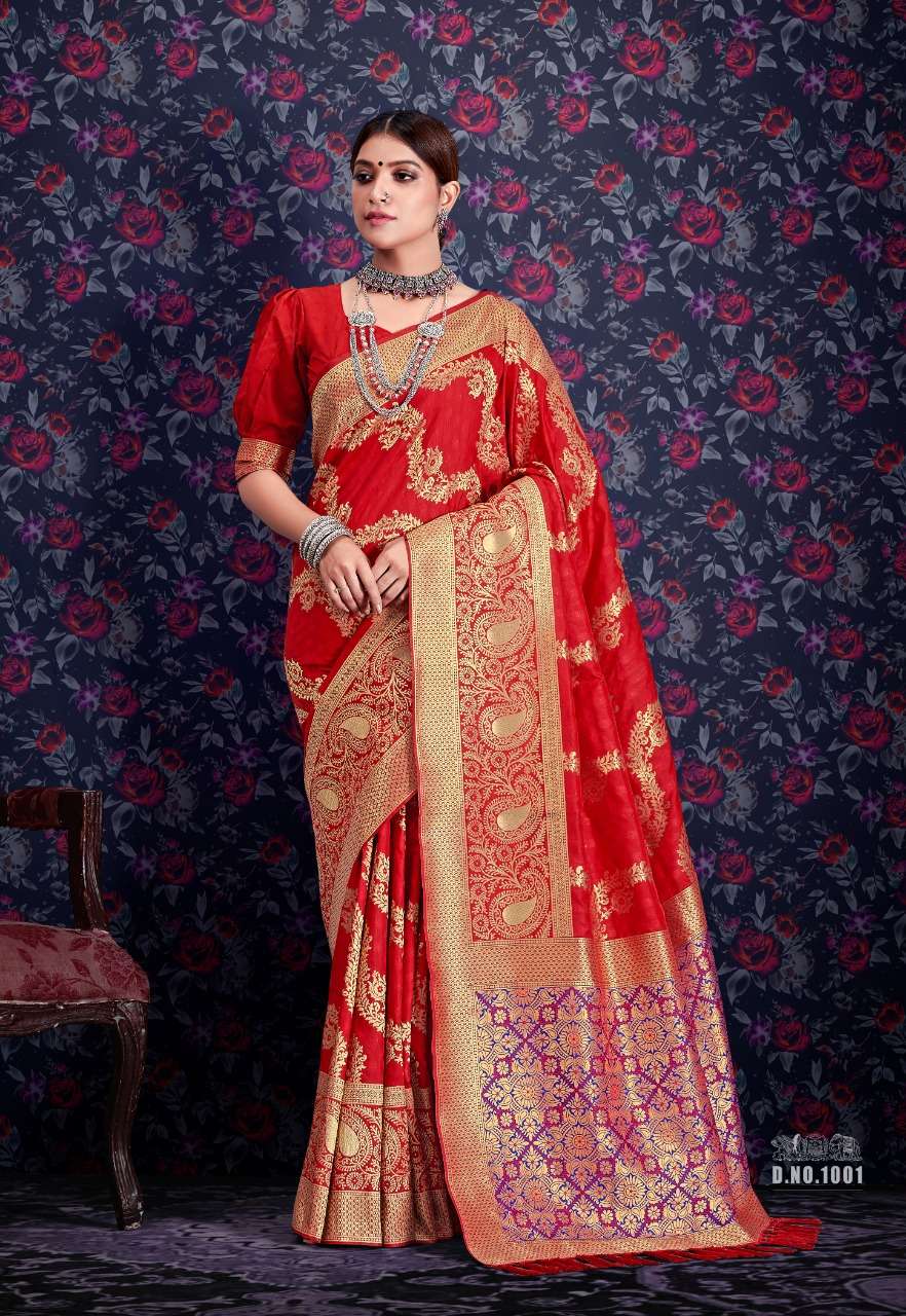 MAHARANI BY RAJYOG 1001 TO 1006 SERIES INDIAN TRADITIONAL WEAR COLLECTION BEAUTIFUL STYLISH FANCY COLORFUL PARTY WEAR & OCCASIONAL WEAR SOFT SILK SAREES AT WHOLESALE PRICE
