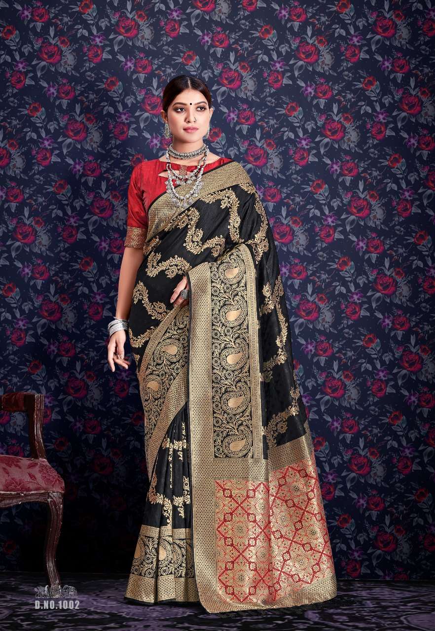 MAHARANI BY RAJYOG 1001 TO 1006 SERIES INDIAN TRADITIONAL WEAR COLLECTION BEAUTIFUL STYLISH FANCY COLORFUL PARTY WEAR & OCCASIONAL WEAR SOFT SILK SAREES AT WHOLESALE PRICE