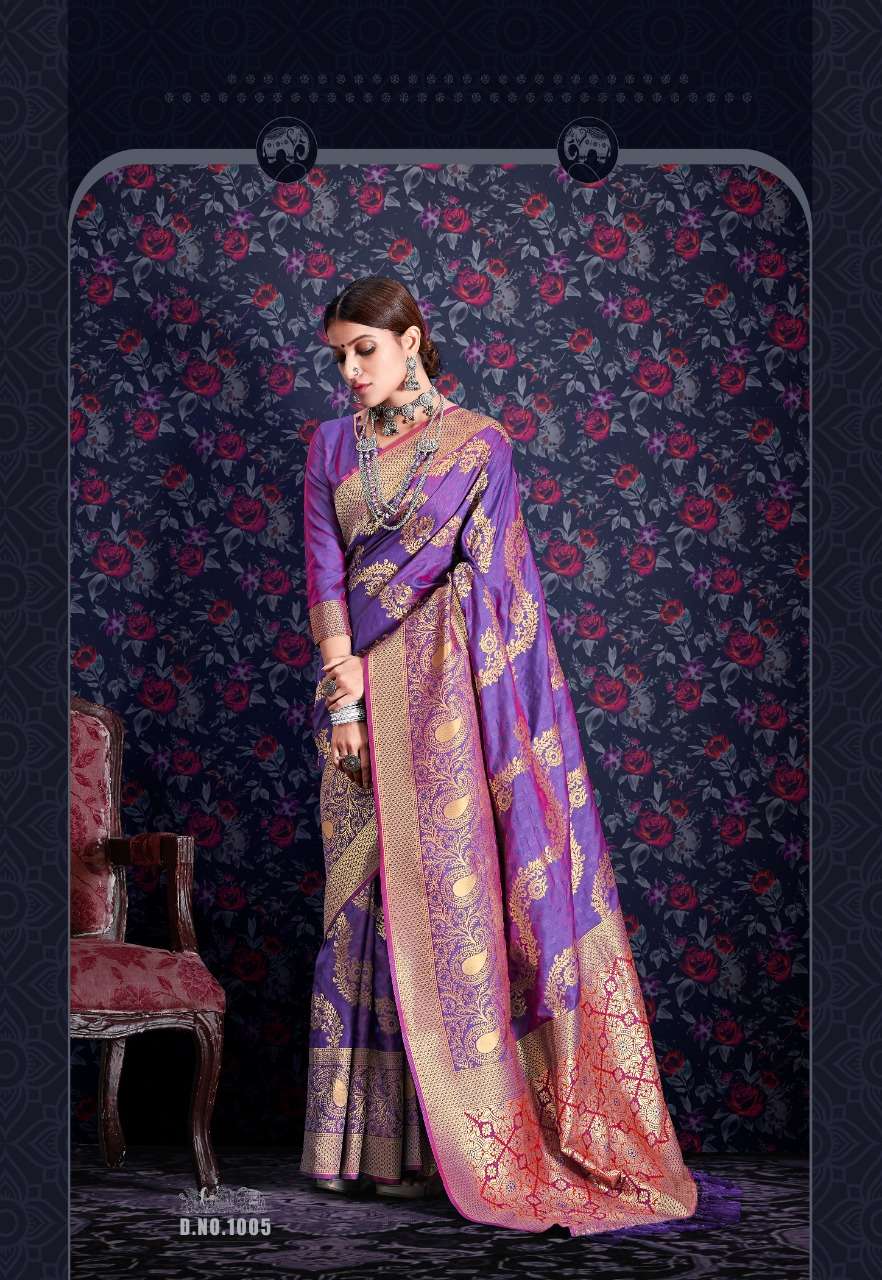 MAHARANI BY RAJYOG 1001 TO 1006 SERIES INDIAN TRADITIONAL WEAR COLLECTION BEAUTIFUL STYLISH FANCY COLORFUL PARTY WEAR & OCCASIONAL WEAR SOFT SILK SAREES AT WHOLESALE PRICE