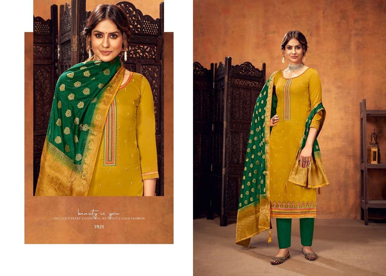 ASOPALAV VOL-19 BY KESSI FABRICS 5921 TO 5928 SERIES BEAUTIFUL SUITS COLORFUL STYLISH FANCY CASUAL WEAR & ETHNIC WEAR JAM SILK EMBROIDERED DRESSES AT WHOLESALE PRICE