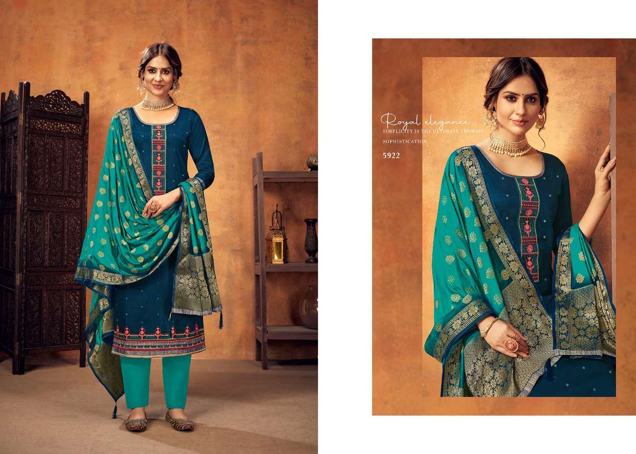 ASOPALAV VOL-19 BY KESSI FABRICS 5921 TO 5928 SERIES BEAUTIFUL SUITS COLORFUL STYLISH FANCY CASUAL WEAR & ETHNIC WEAR JAM SILK EMBROIDERED DRESSES AT WHOLESALE PRICE