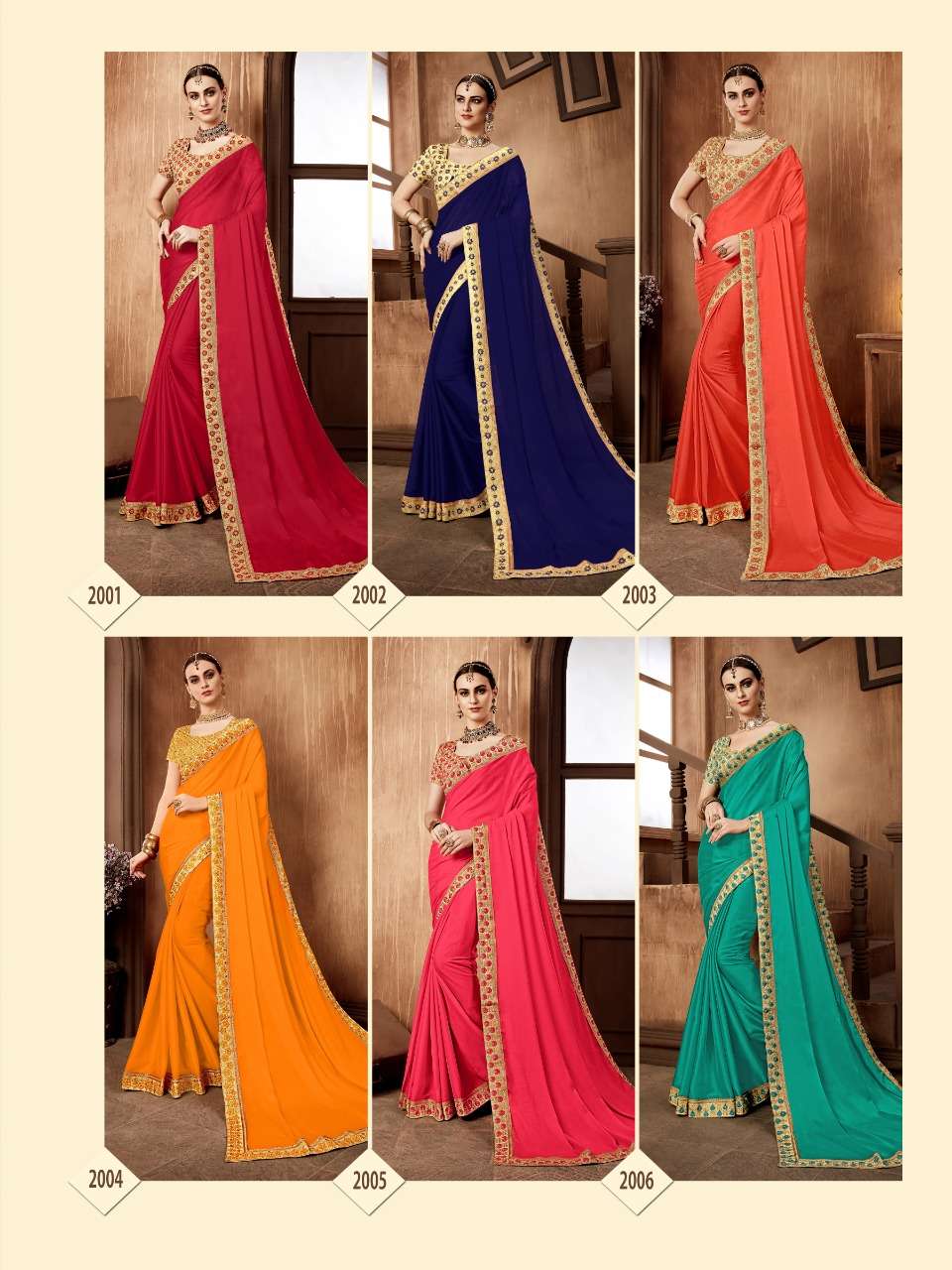 PRAGATI BY RANJNA 2001 TO 2006 SERIES INDIAN TRADITIONAL WEAR COLLECTION BEAUTIFUL STYLISH FANCY COLORFUL PARTY WEAR & OCCASIONAL WEAR RANGOLI SILK EMBROIDERED SAREES AT WHOLESALE PRICE