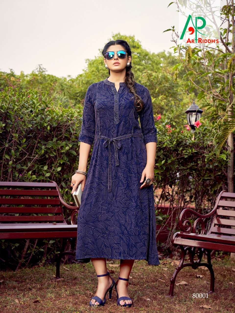 CHAITANYA BY ART RIDDHS 80001 TO 80006 SERIES BEAUTIFUL STYLISH FANCY COLORFUL CASUAL WEAR & ETHNIC WEAR RAYON CRUSH GOWNS AT WHOLESALE PRICE