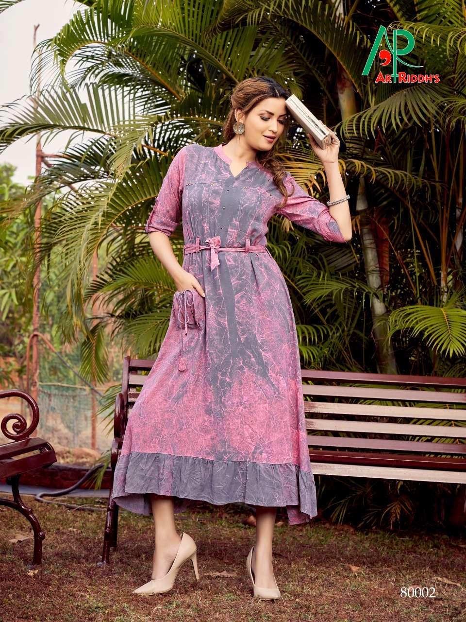 CHAITANYA BY ART RIDDHS 80001 TO 80006 SERIES BEAUTIFUL STYLISH FANCY COLORFUL CASUAL WEAR & ETHNIC WEAR RAYON CRUSH GOWNS AT WHOLESALE PRICE
