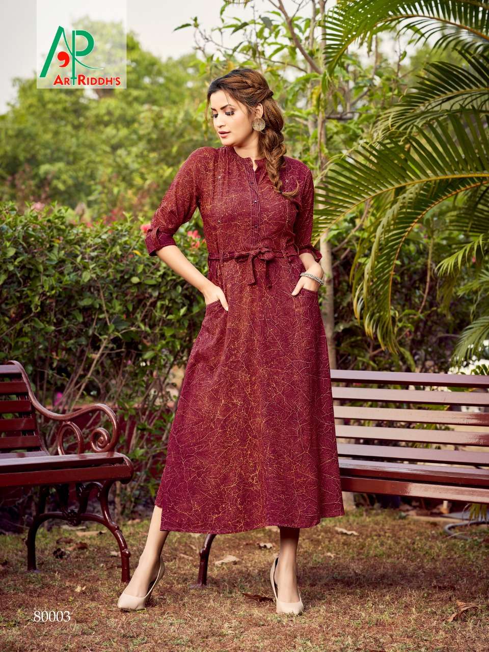 CHAITANYA BY ART RIDDHS 80001 TO 80006 SERIES BEAUTIFUL STYLISH FANCY COLORFUL CASUAL WEAR & ETHNIC WEAR RAYON CRUSH GOWNS AT WHOLESALE PRICE