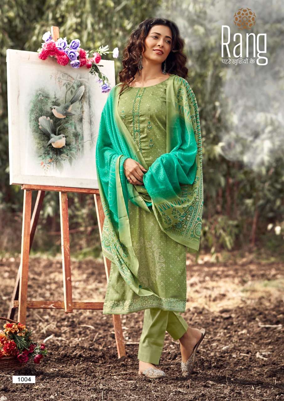 MANJARI BY RANG 1001 TO 1004 SERIES BEAUTIFUL SUITS COLORFUL STYLISH FANCY CASUAL WEAR & ETHNIC WEAR JAM SILK PRINT WITH WORK DRESSES AT WHOLESALE PRICE