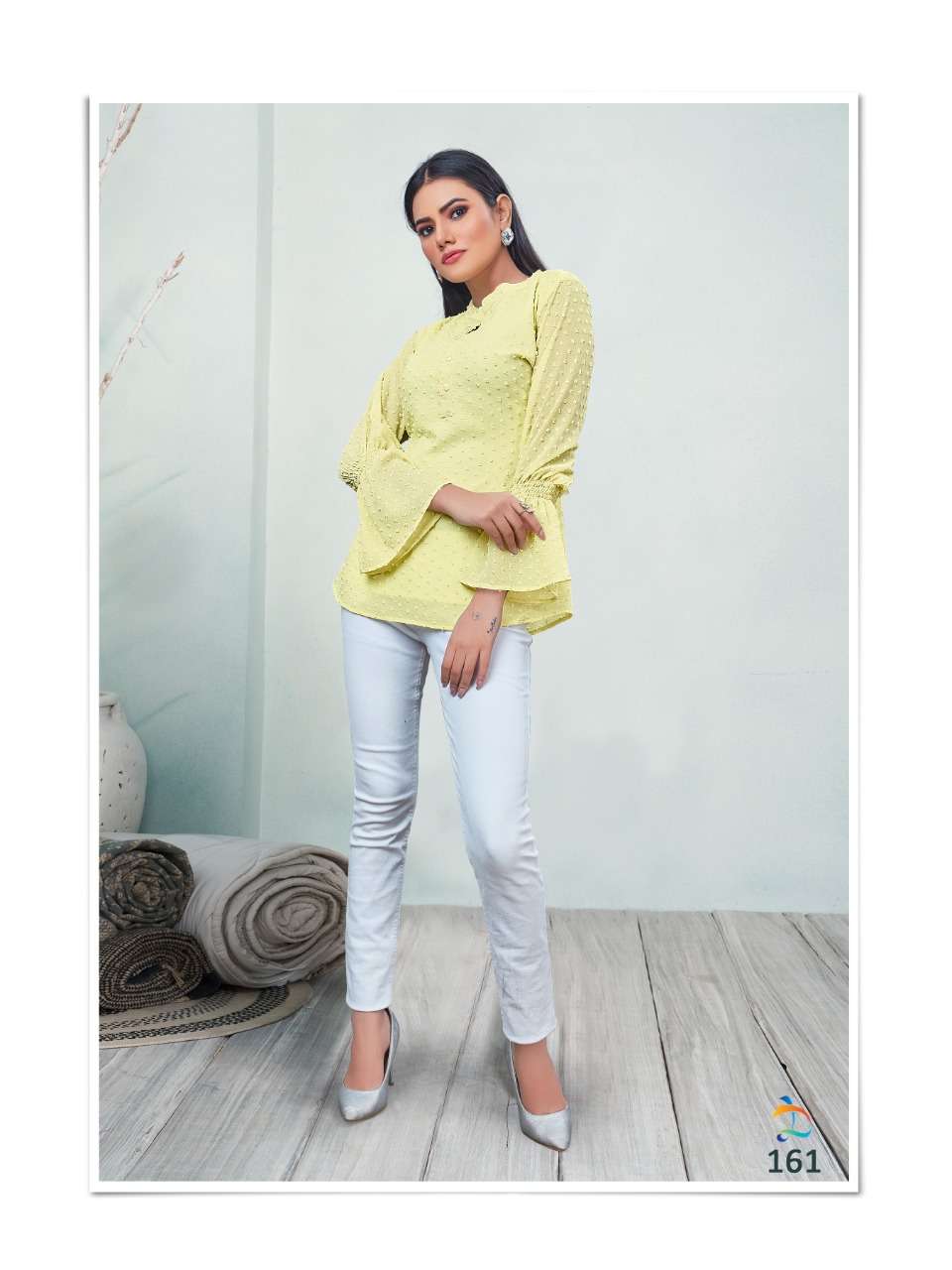 ALEEZA BY DOVI FASHION 160 TO 168 SERIES DESIGNER STYLISH FANCY COLORFUL BEAUTIFUL PARTY WEAR & ETHNIC WEAR COLLECTION CHIFFON TOPS AT WHOLESALE PRICE